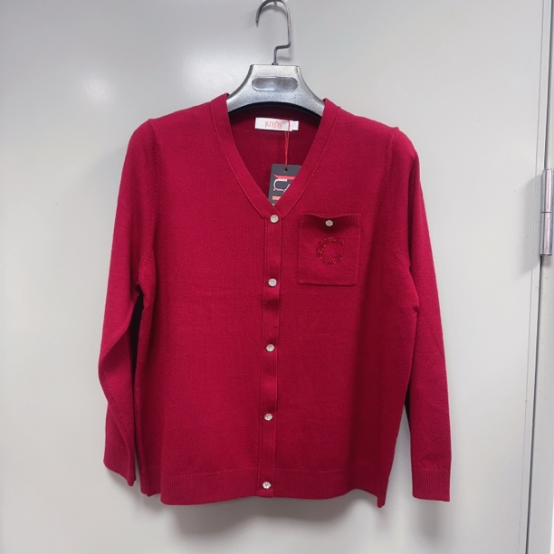 珊珊时装 君蒂JUNTIS 秋冬季中老年妈妈丝光抗起球羊毛女长袖上衣