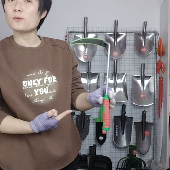 韭菜刀软胶手柄红把的