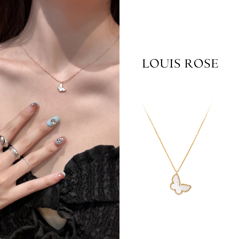  LR高定镀K金  mini蝴蝶项链 轻奢气质时尚项链