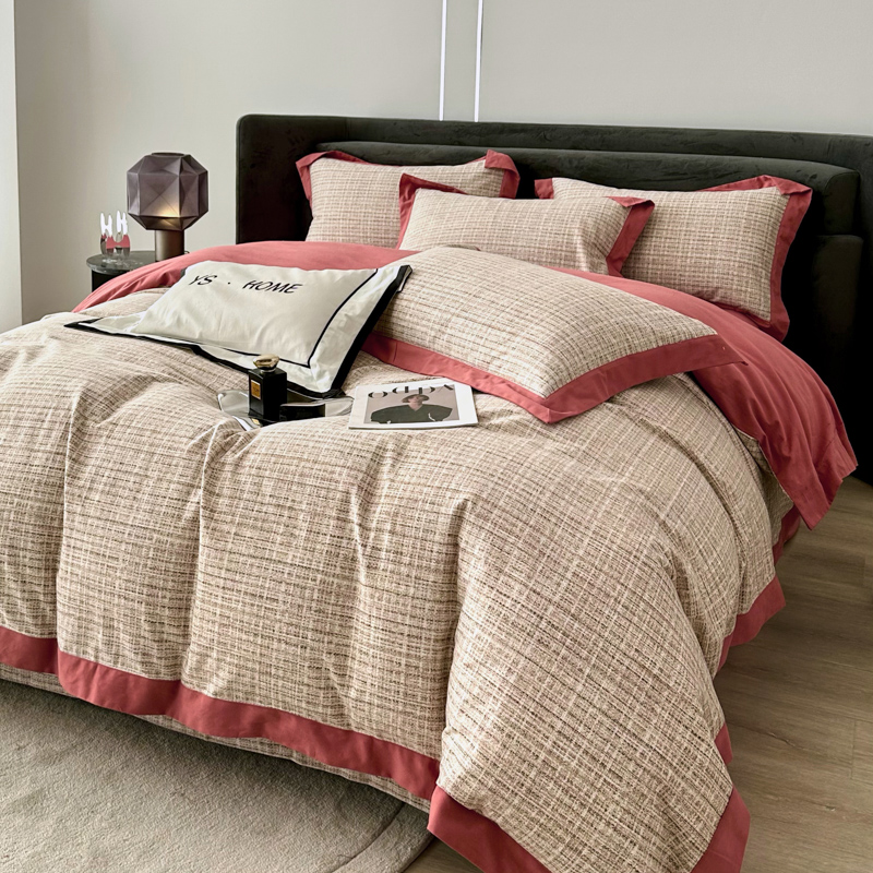 轻奢高端床上四件套纯棉100全棉印花秋冬加厚磨毛被套床单四件套4