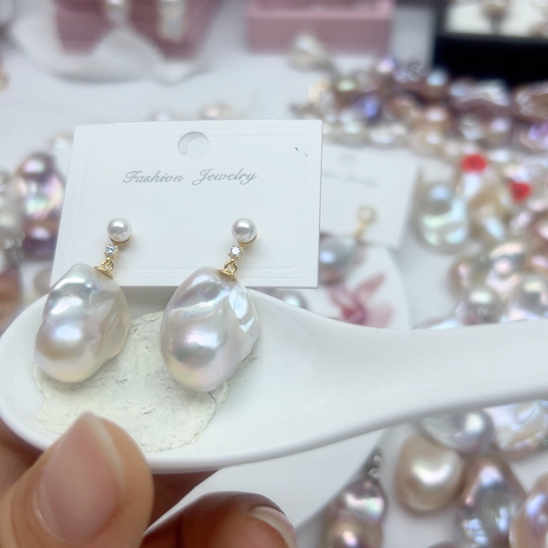 淡水珍珠手镯银S925镶嵌小*巴