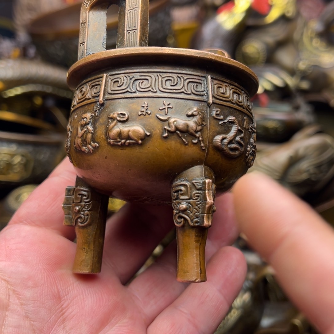 茶壶香炉铜器摆件