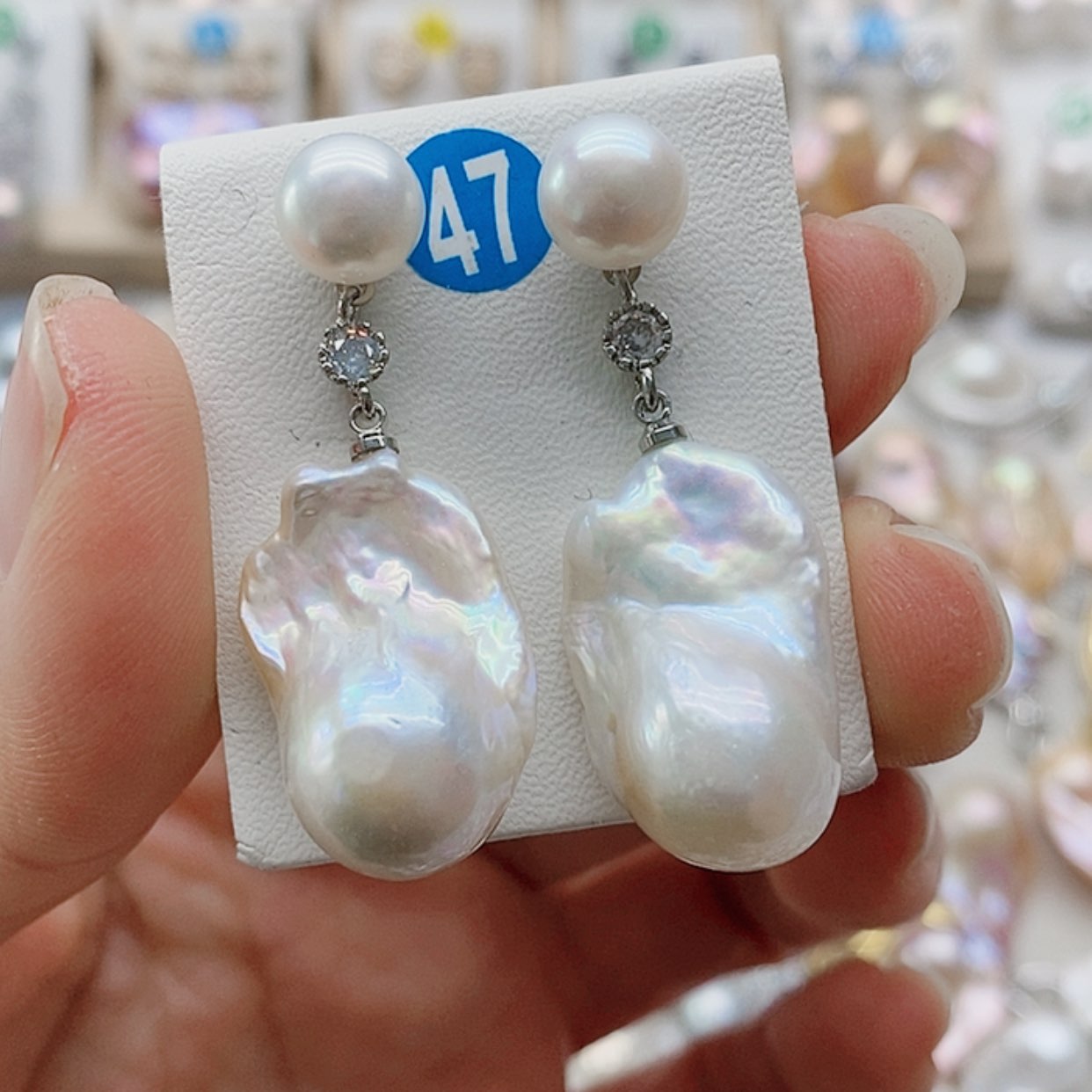 【闪购商品】淡水珍珠耳饰银S925镶嵌