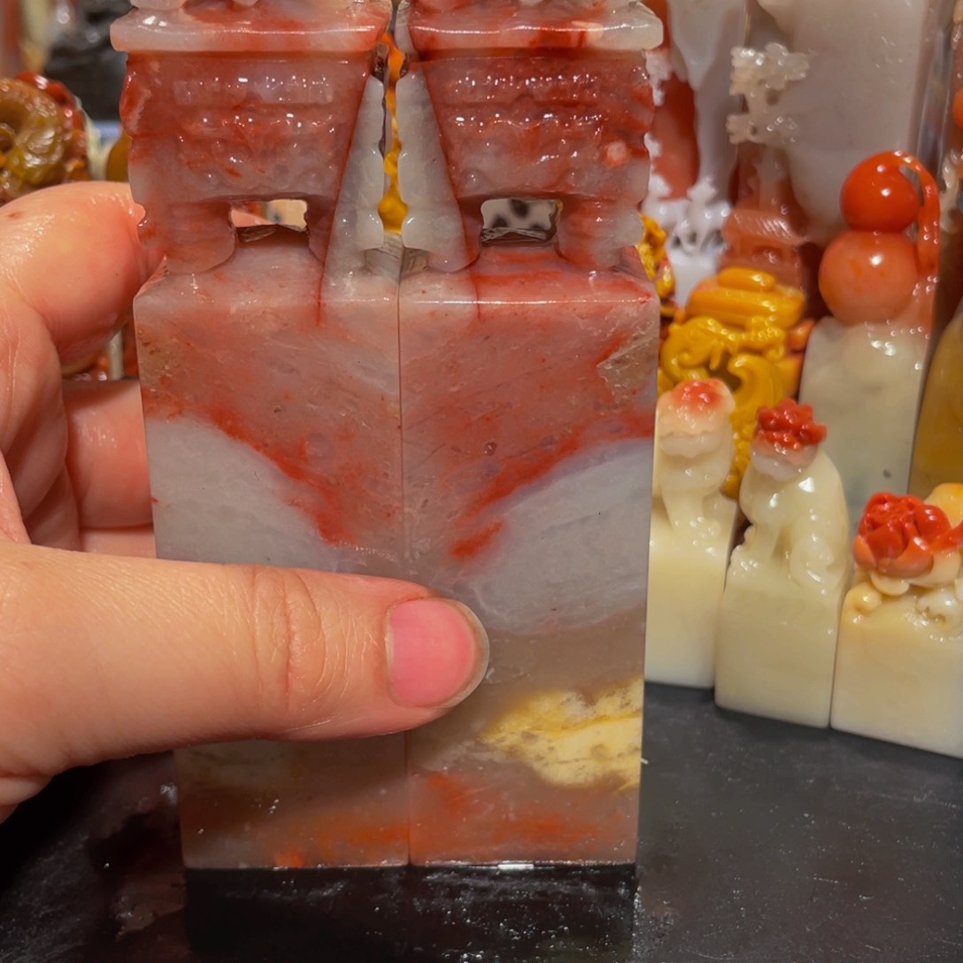 寿山石印石精美对章