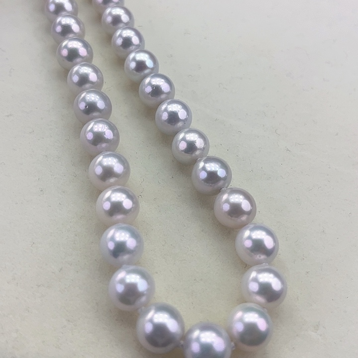 淡水珍珠颈饰银S925镶嵌卡9.10极光炫彩高品