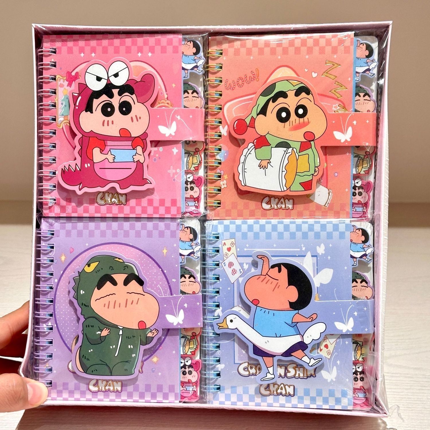 蜡笔小新A7线圈本魔术扣笔记本高颜值ins卡通可爱新之助本摆件