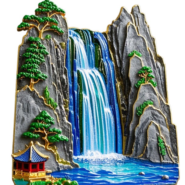 【庐山瀑布】江西三叠泉金属磁吸冰箱贴黄果树个性创意旅游伴手礼