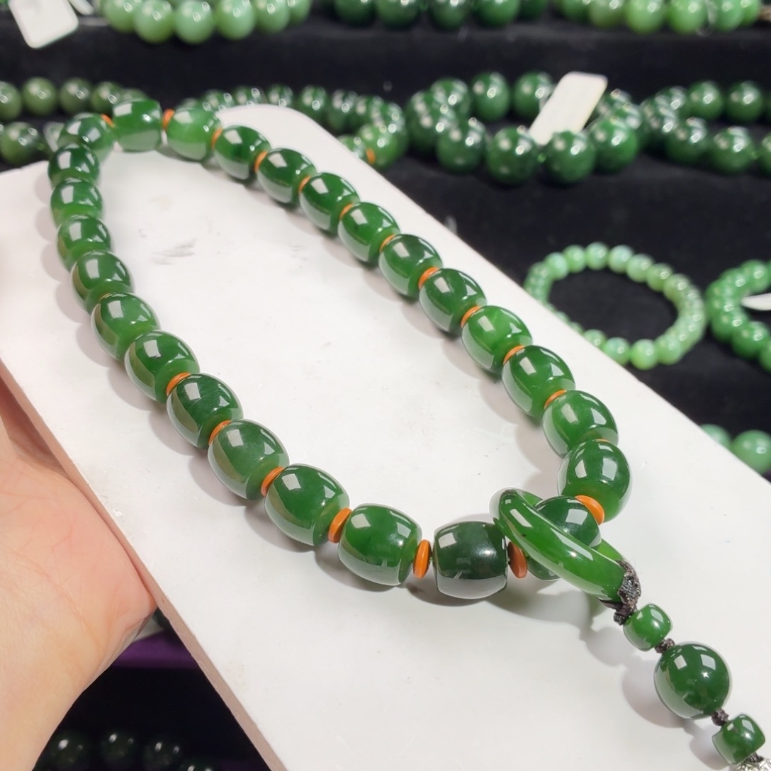 和田玉（碧玉）未镶嵌手串