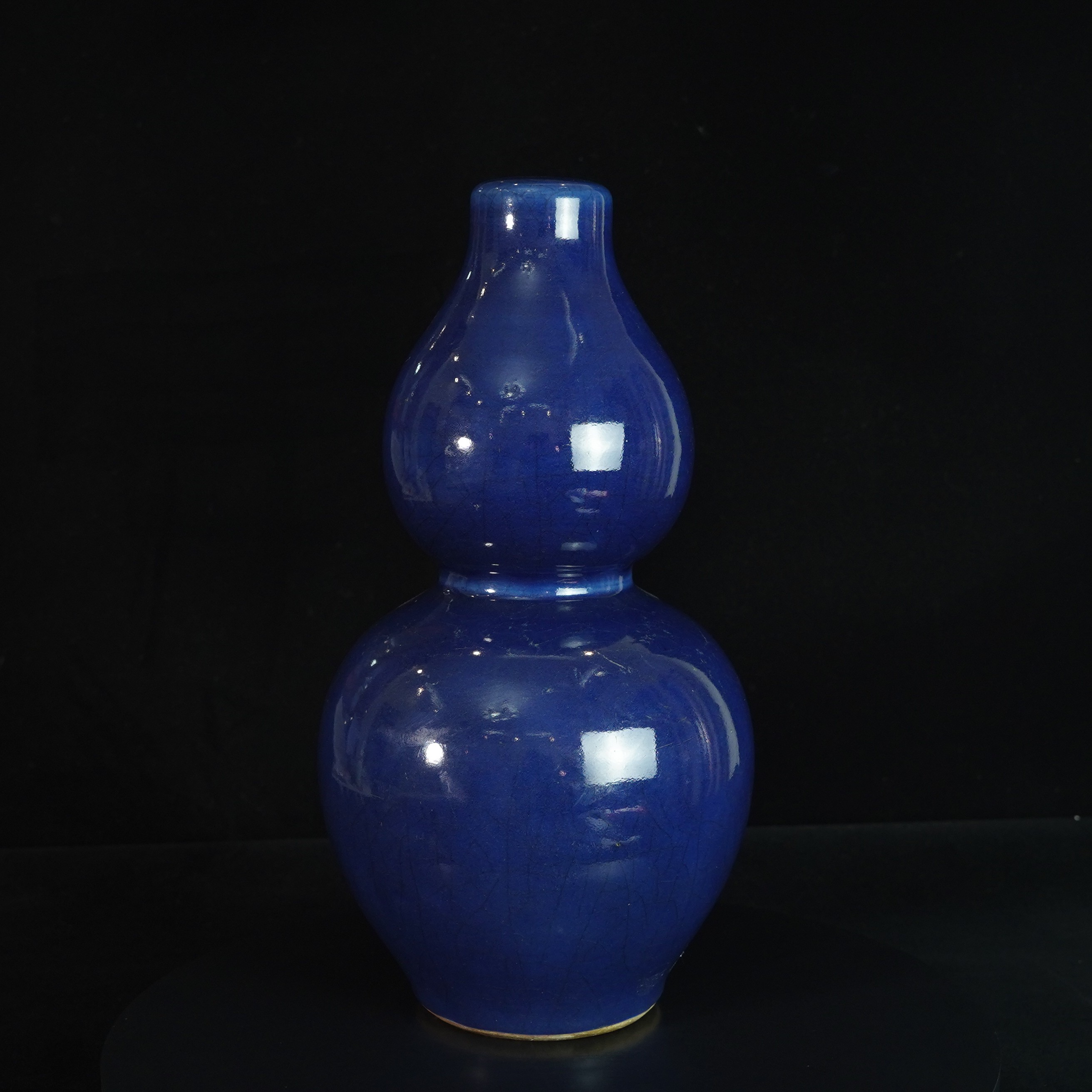 LYCH250217006【十竹斋】清代霁蓝釉庙顶