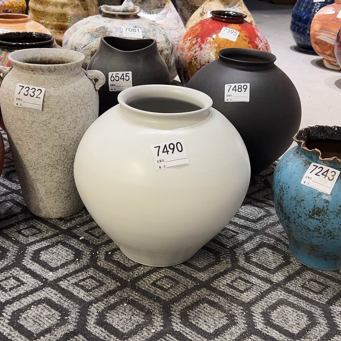 瓶7490高30口13陶瓷花瓶无孔