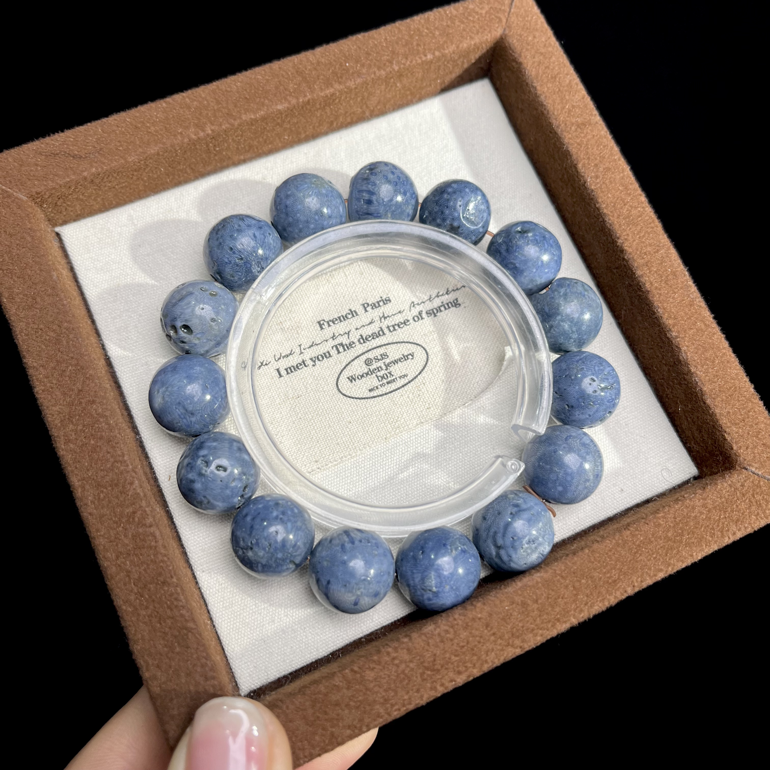 非金属珐琅手链 蓝色圆珠手串MF40多样性发其一有矿坑介意勿拍