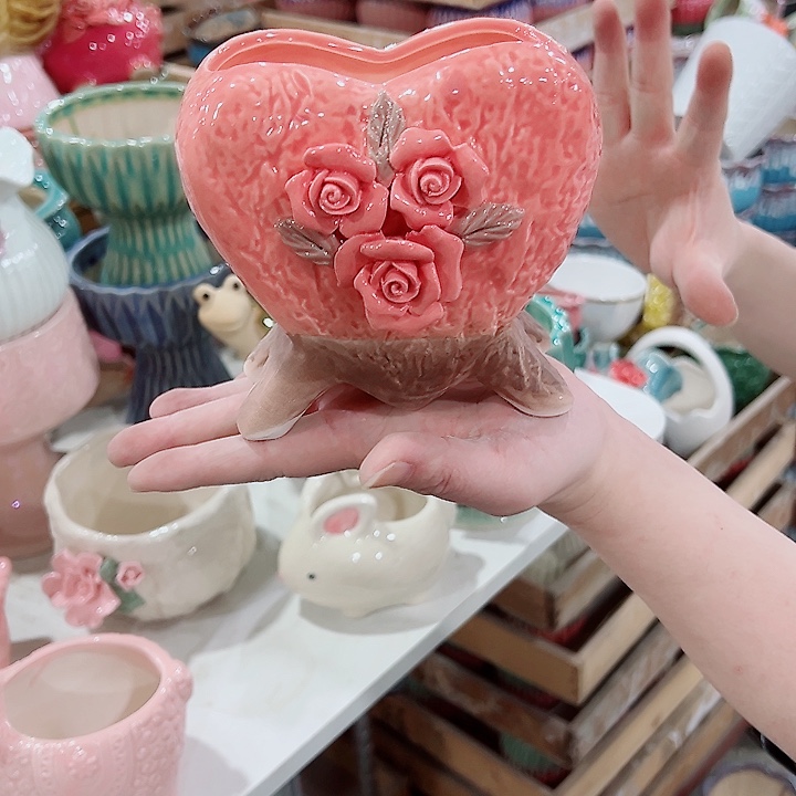 有孔，凑单福利满10元发货陶瓷多肉花盆！