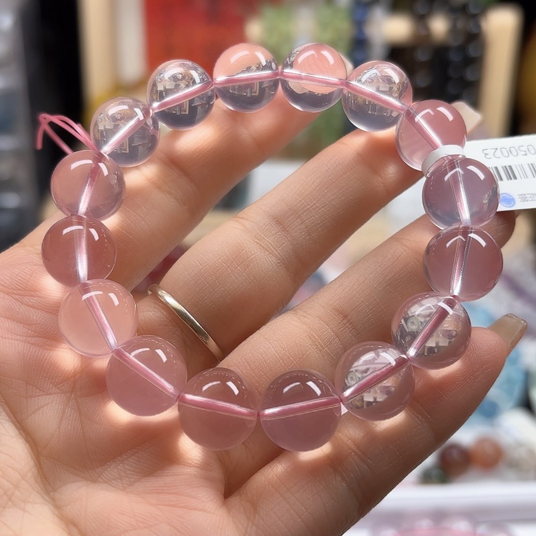 水晶手链未镶嵌莫粉12.6