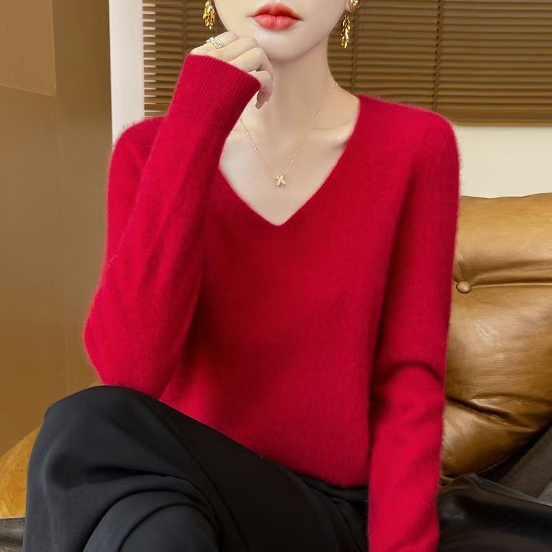 锐优名品  女士网红时尚羊毛打底针织衫显瘦百搭