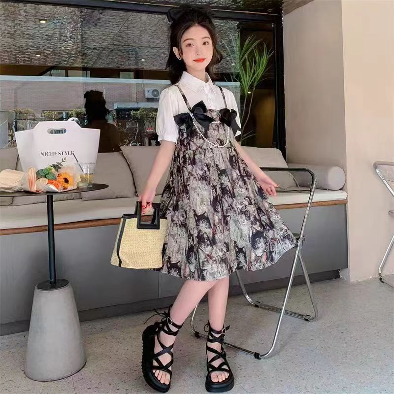 女童2025夏季新款两件套吊带裙B2597