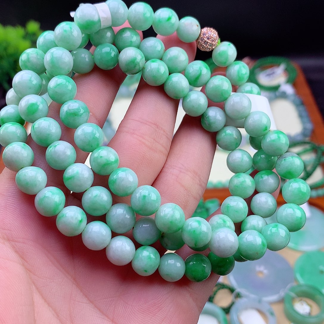 翡翠未镶嵌项链项链