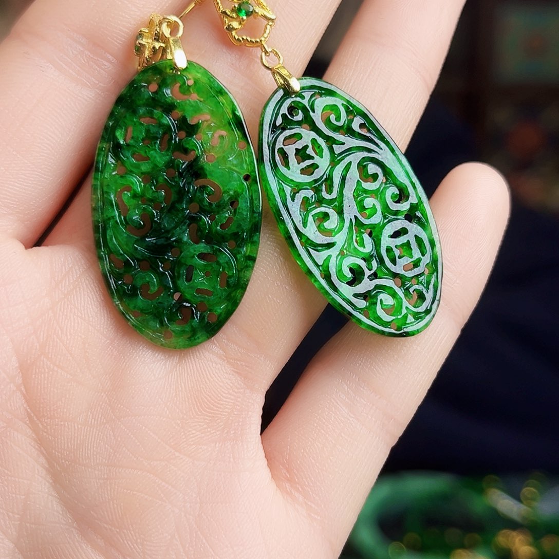 颈饰银S925镶嵌翡翠多样性