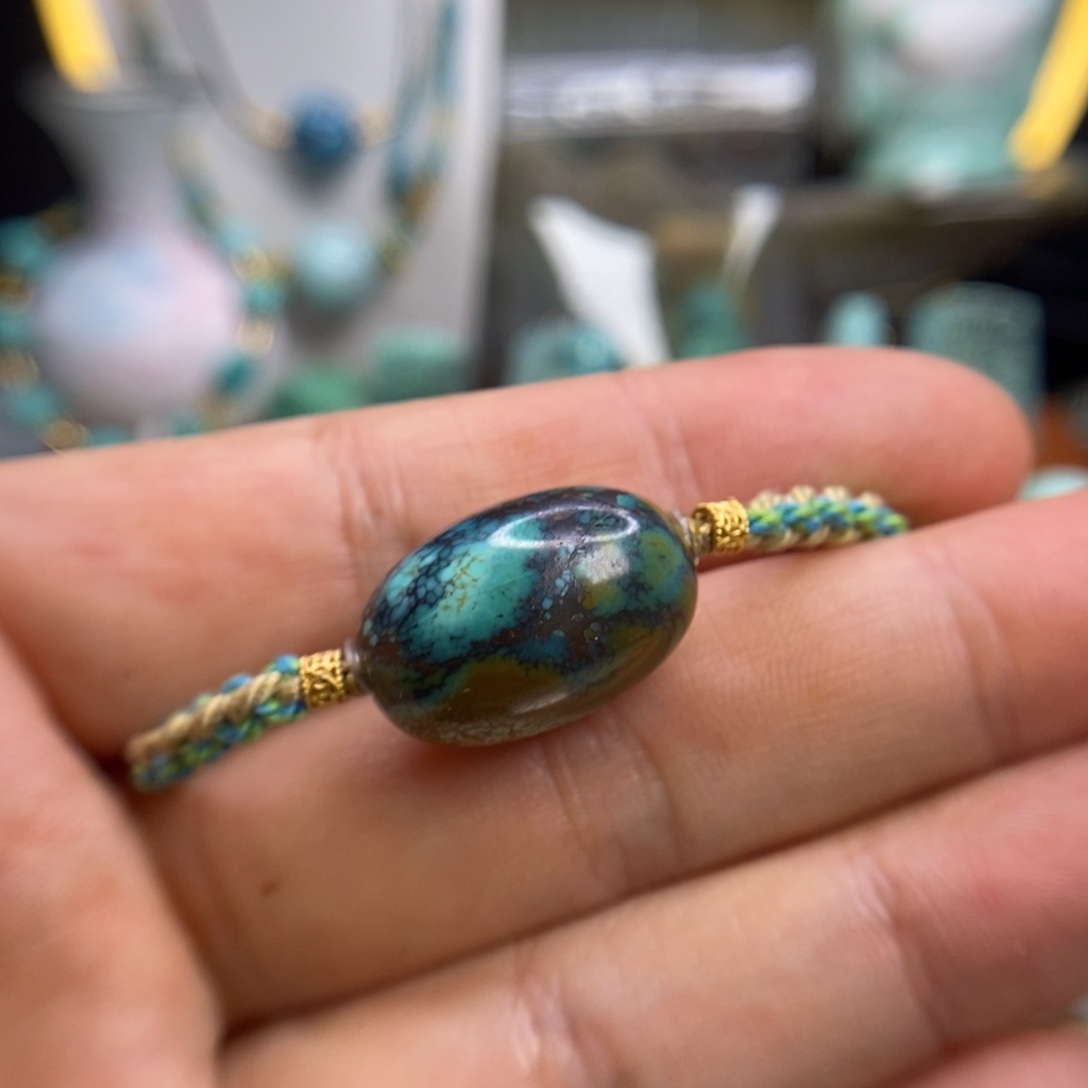 我***字绿松石未镶嵌珠宝奇石