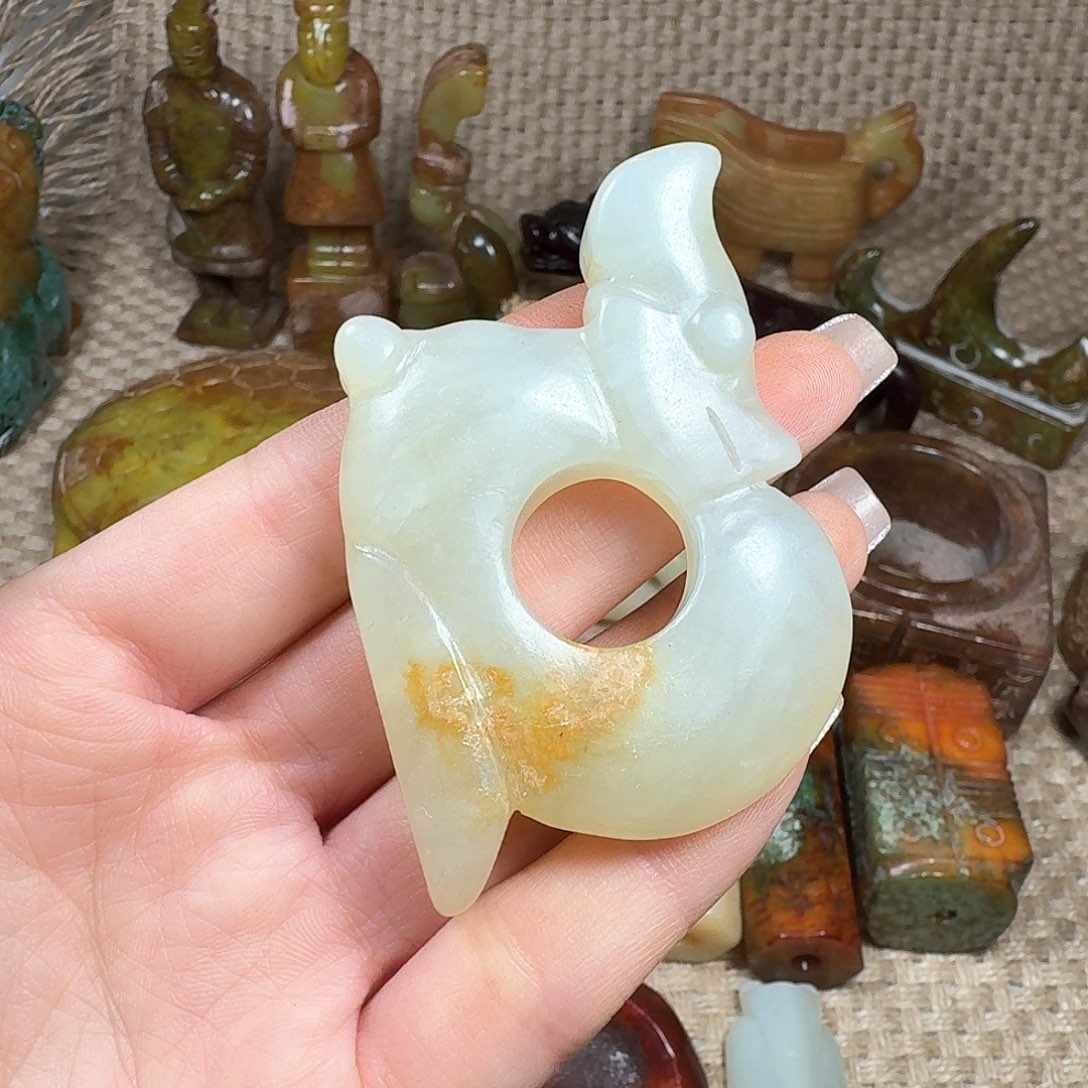 白玉菩提吊坠挂件