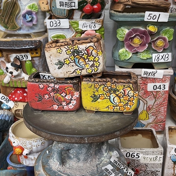 粗陶材质多肉花盆