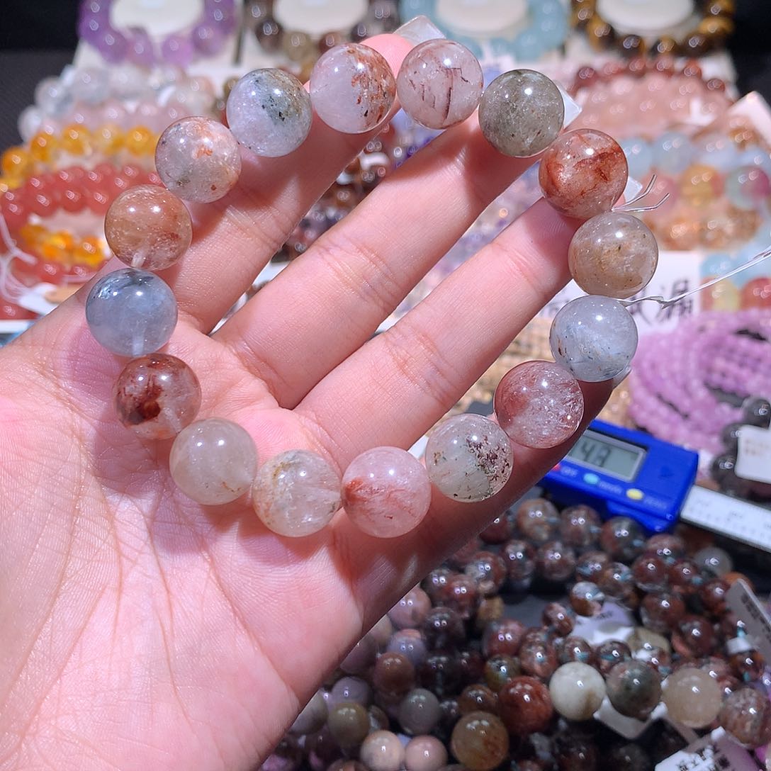 未镶嵌手链水晶玉化半盆兔毛幽灵14