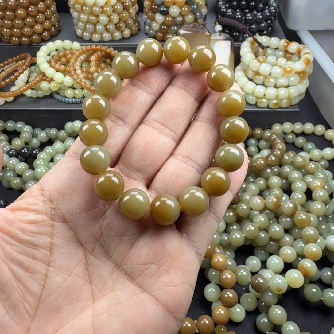 风***落和田玉未镶嵌手链