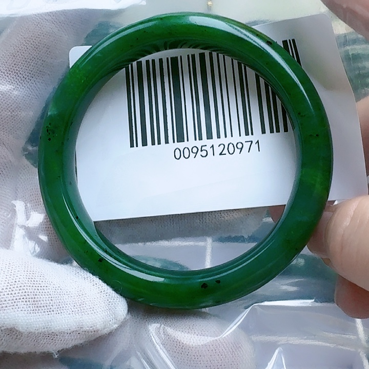 和田玉（碧玉）手镯未镶嵌5859包容