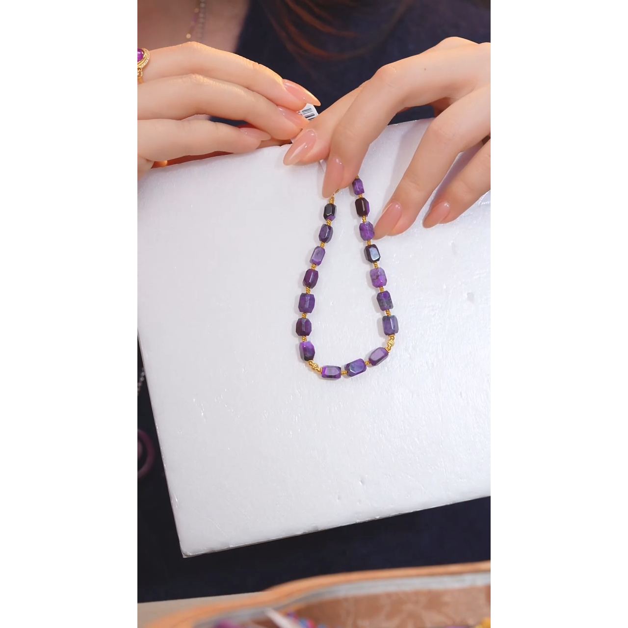 苏纪石（舒俱来）手链18K金镶嵌多样性发 卡5-6@@N6676