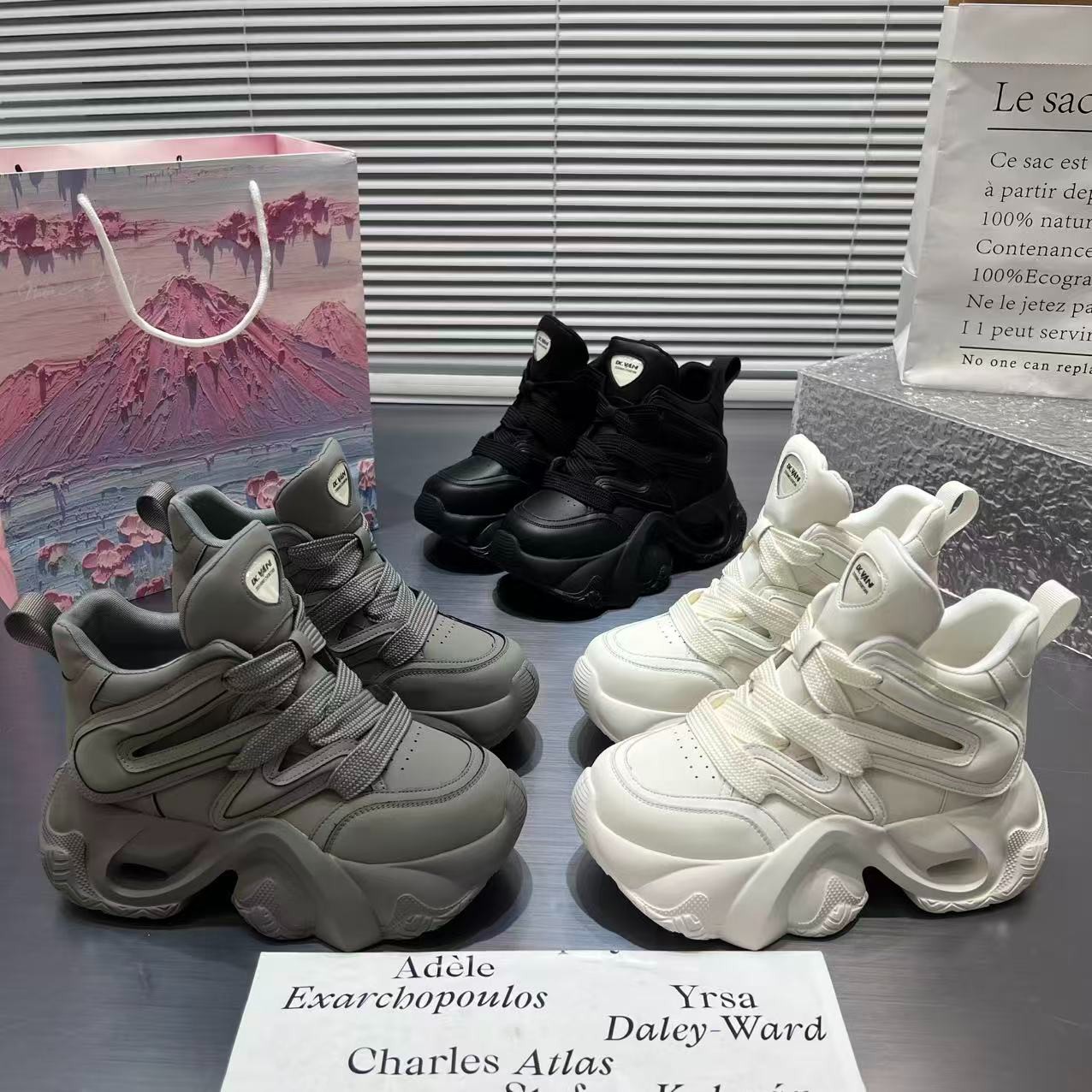 五【单里-加绒】皮面增高老爹鞋女秋季新款2025年厚底休闲女鞋