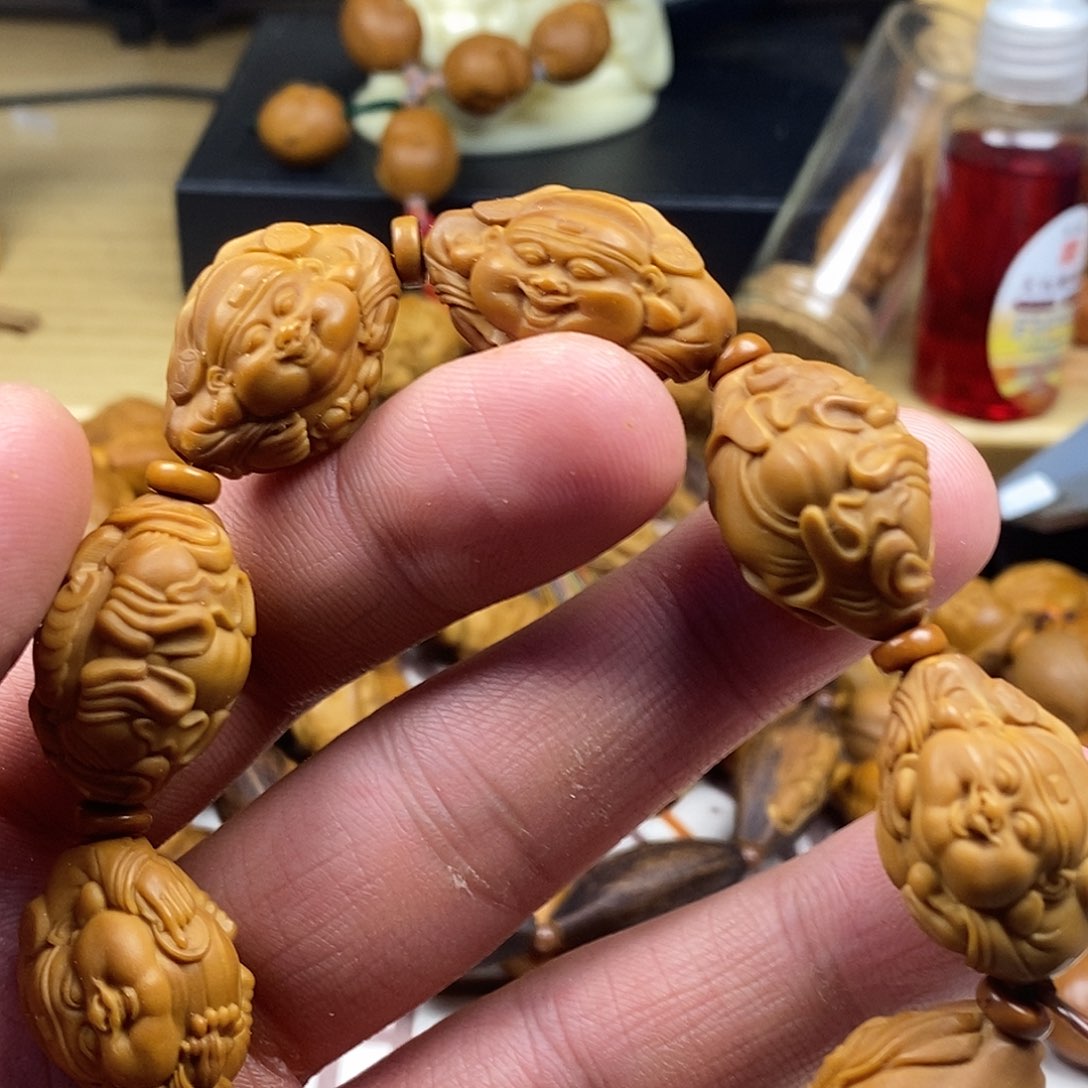 橄榄核手串/手链橄榄核雕刻工艺手串7