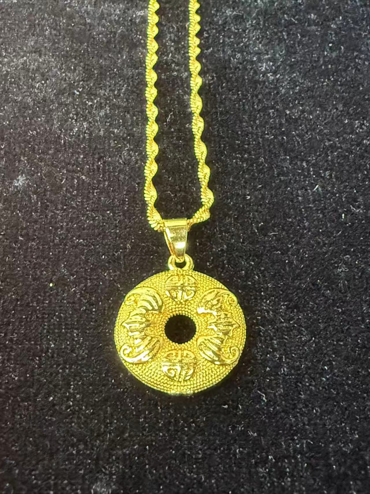 【小洁甄选】气质百搭福禄平安扣合金吊坠 DH5677赠合金链