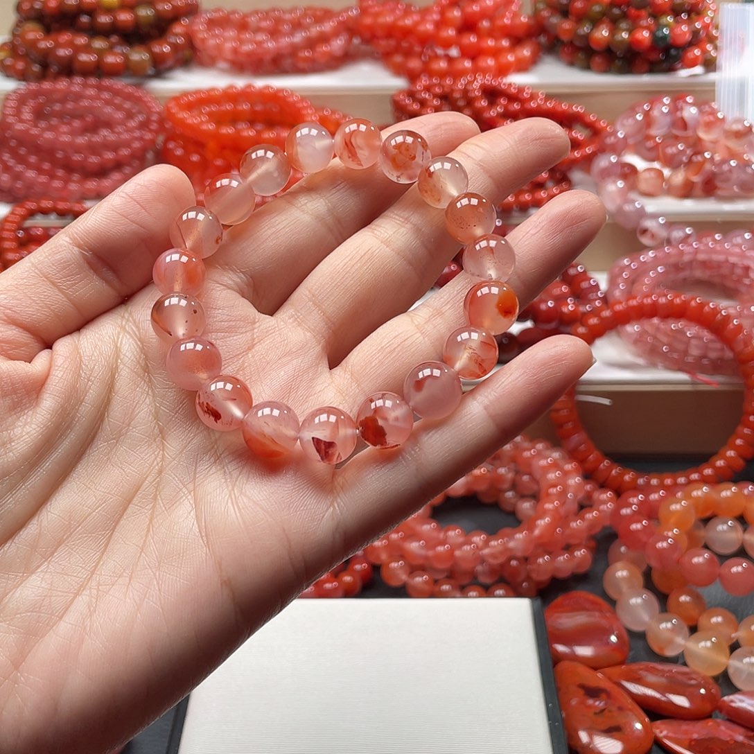 南红玛瑙未镶嵌手链