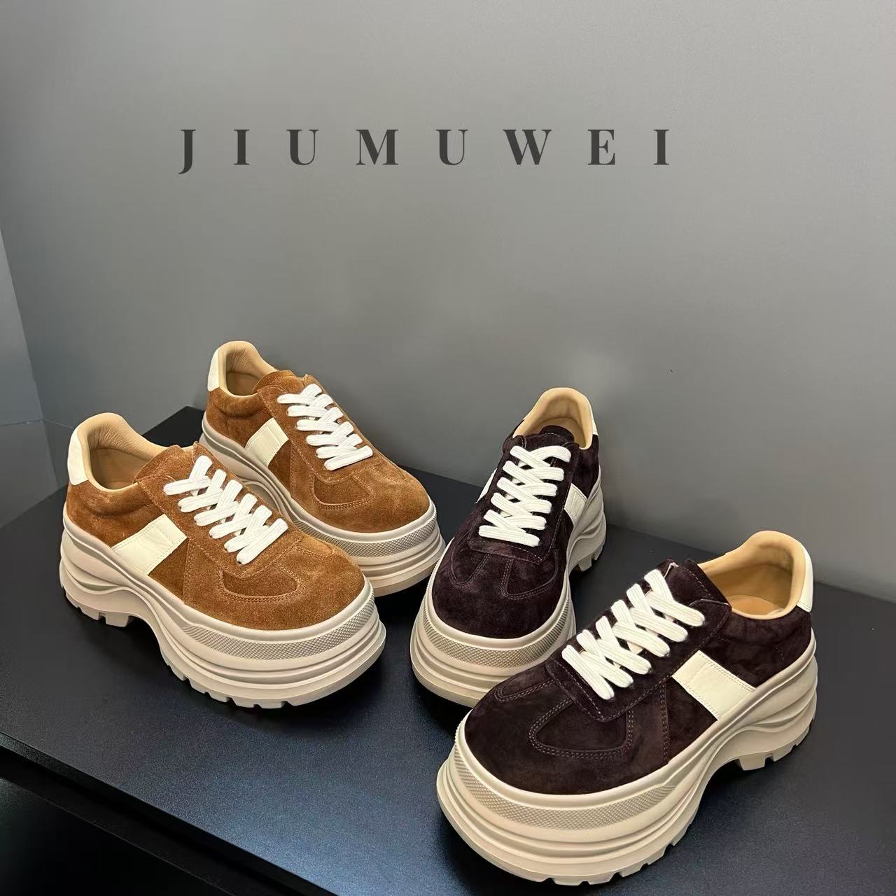 JIUMUWEI  时尚厚底德训休闲鞋  2159  688-9