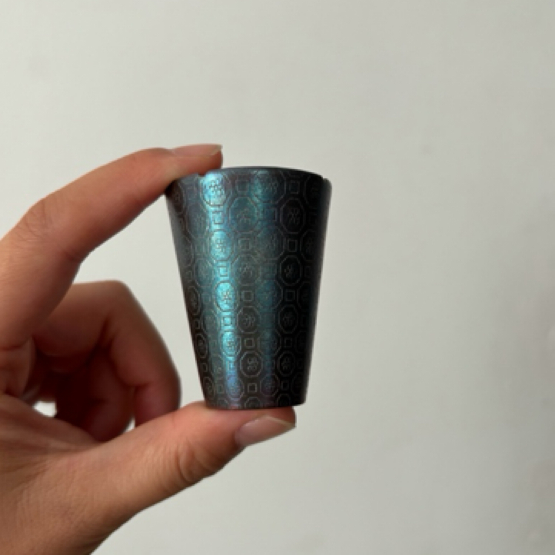 鎏银烧箔紫砂闻香杯紫砂杯