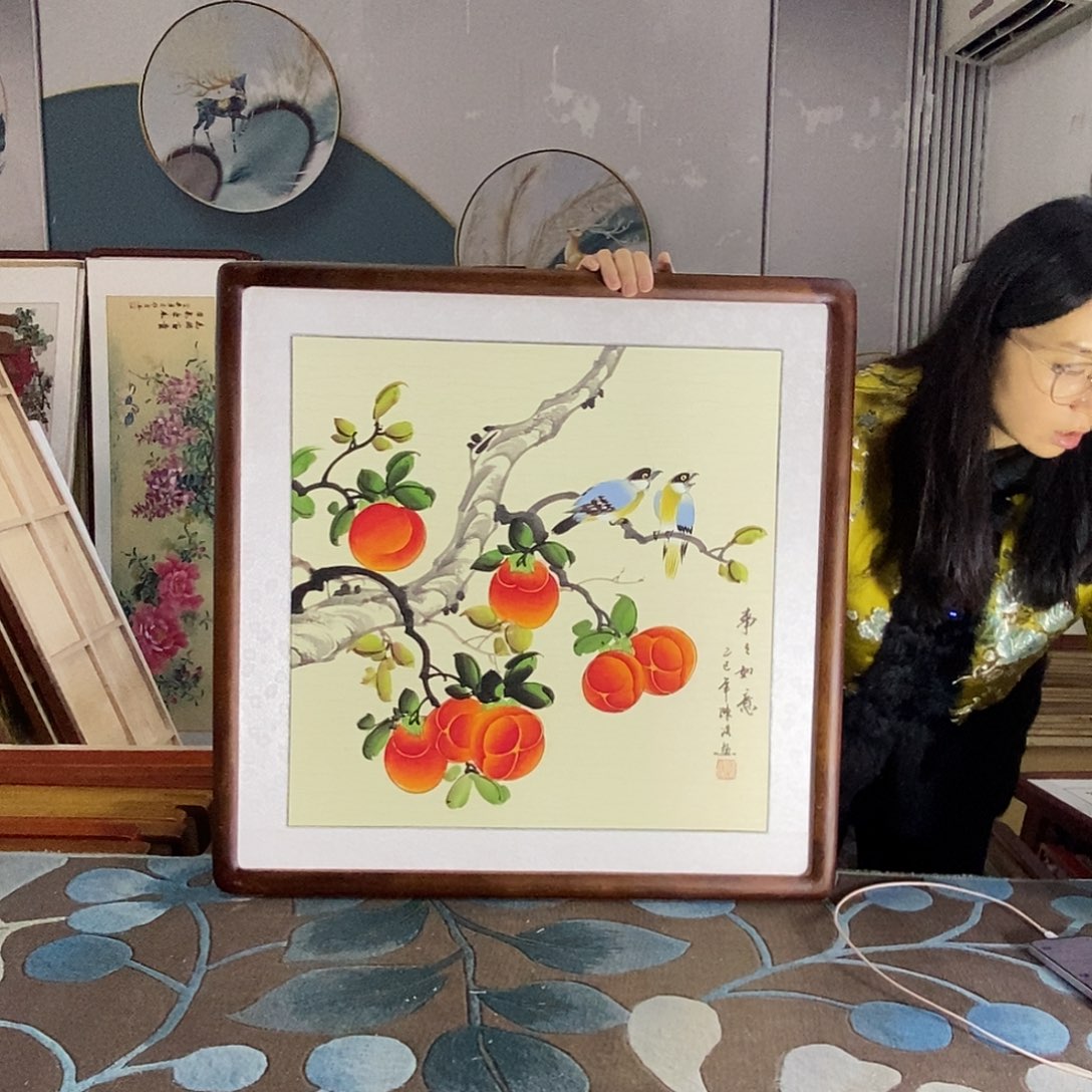 国画62✖️62厘米国画作品带框包邮