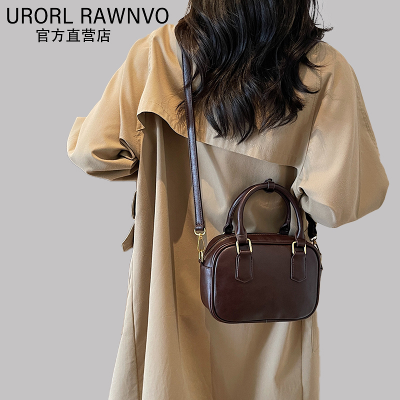 URORL RAWNVO小包包女秋冬百搭2025新款复古单肩斜挎包手提小方包