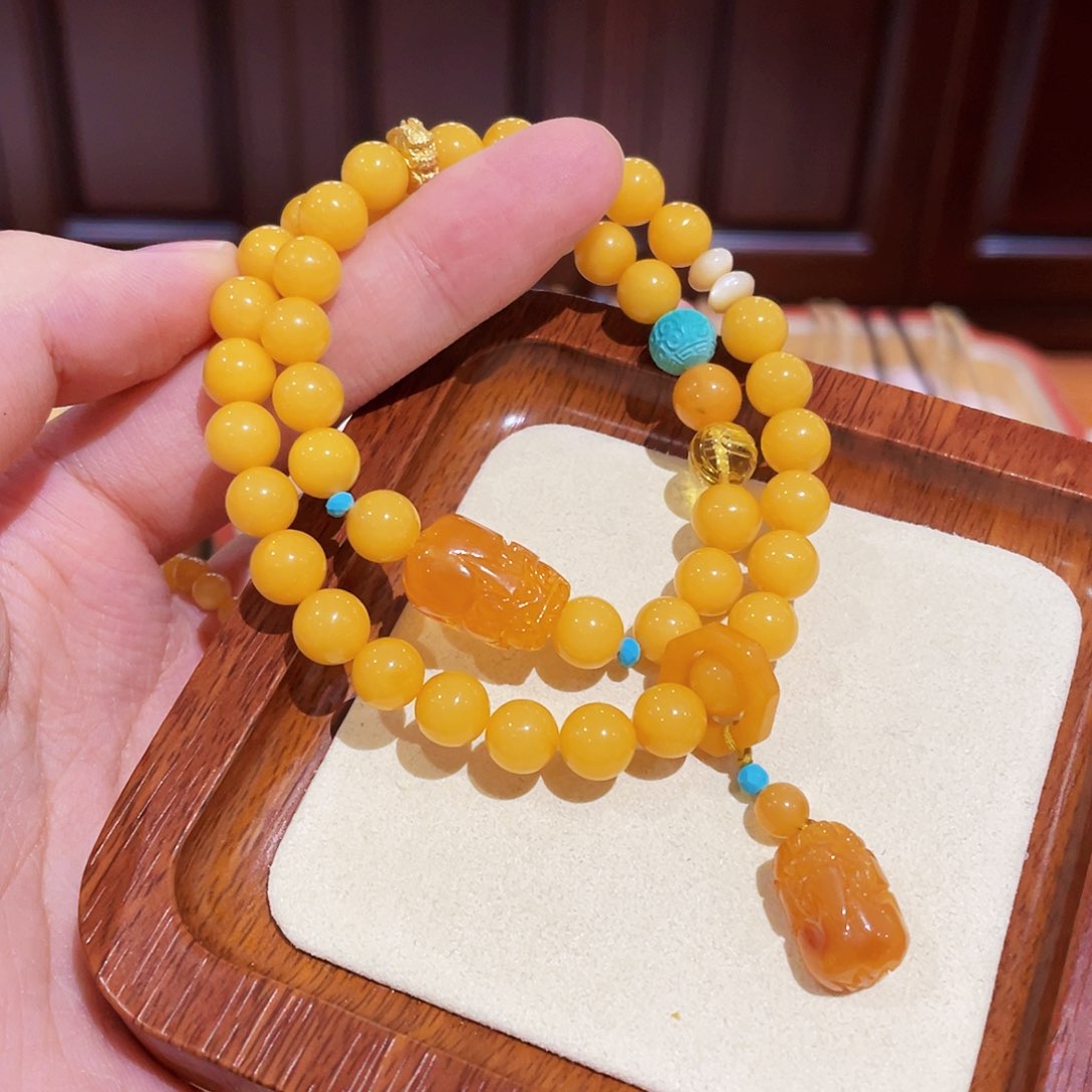 蜜蜡手链未镶嵌手串