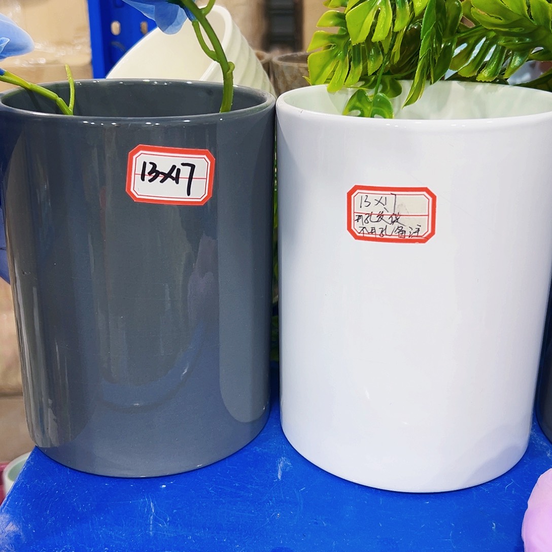 有孔外贸尾单陶瓷花盆凑单10米包邮