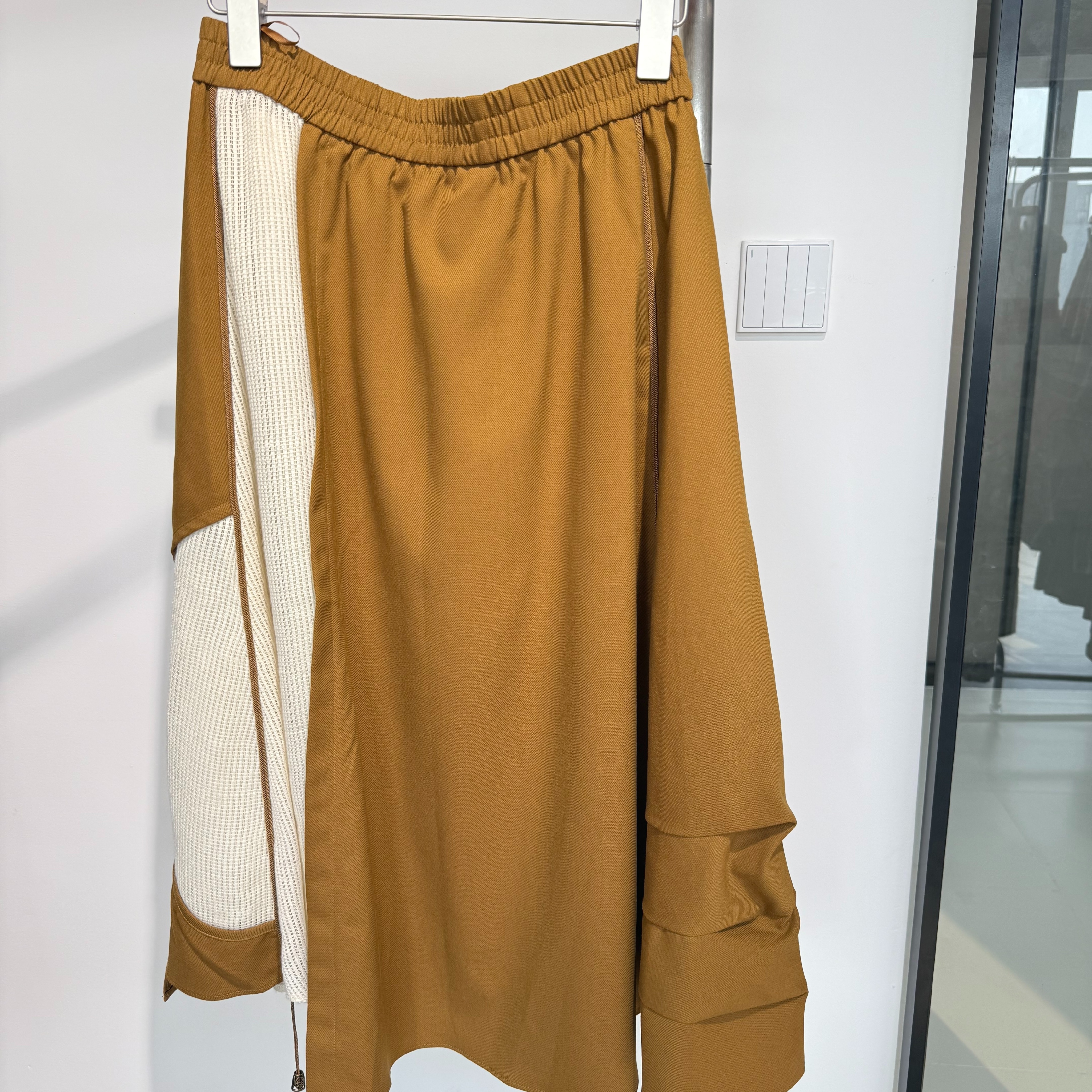 【小余专属】自然生活Thezrsh秋季原创解构分割拼色半身裙