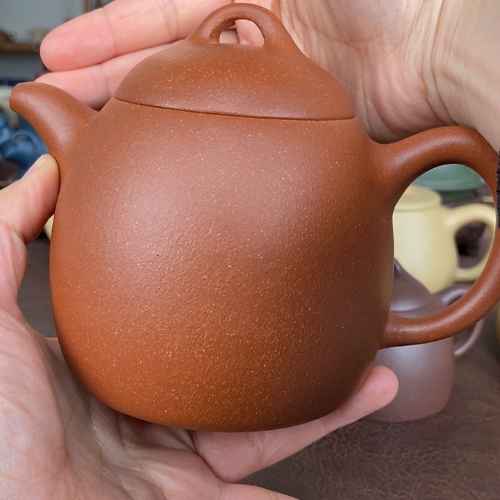 紫砂茶壶友**u红降坡秦权壶大品