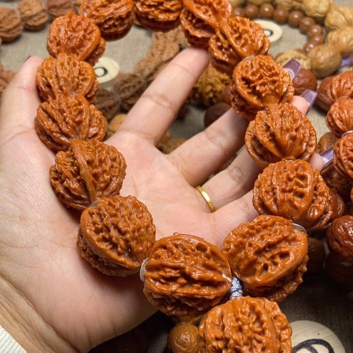 文玩核桃吊坠空***空八棱手持