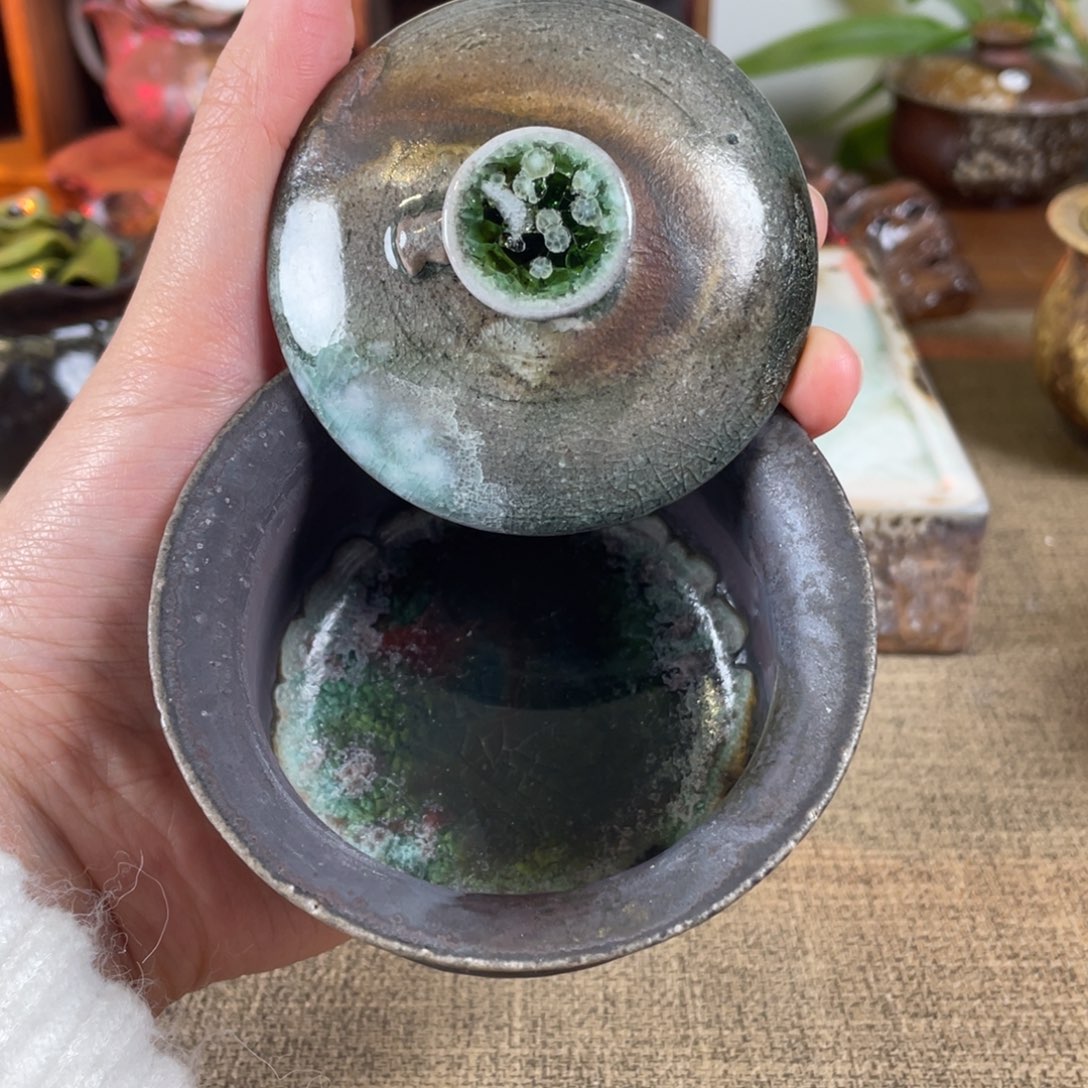 盖碗。     柴烧。  79号