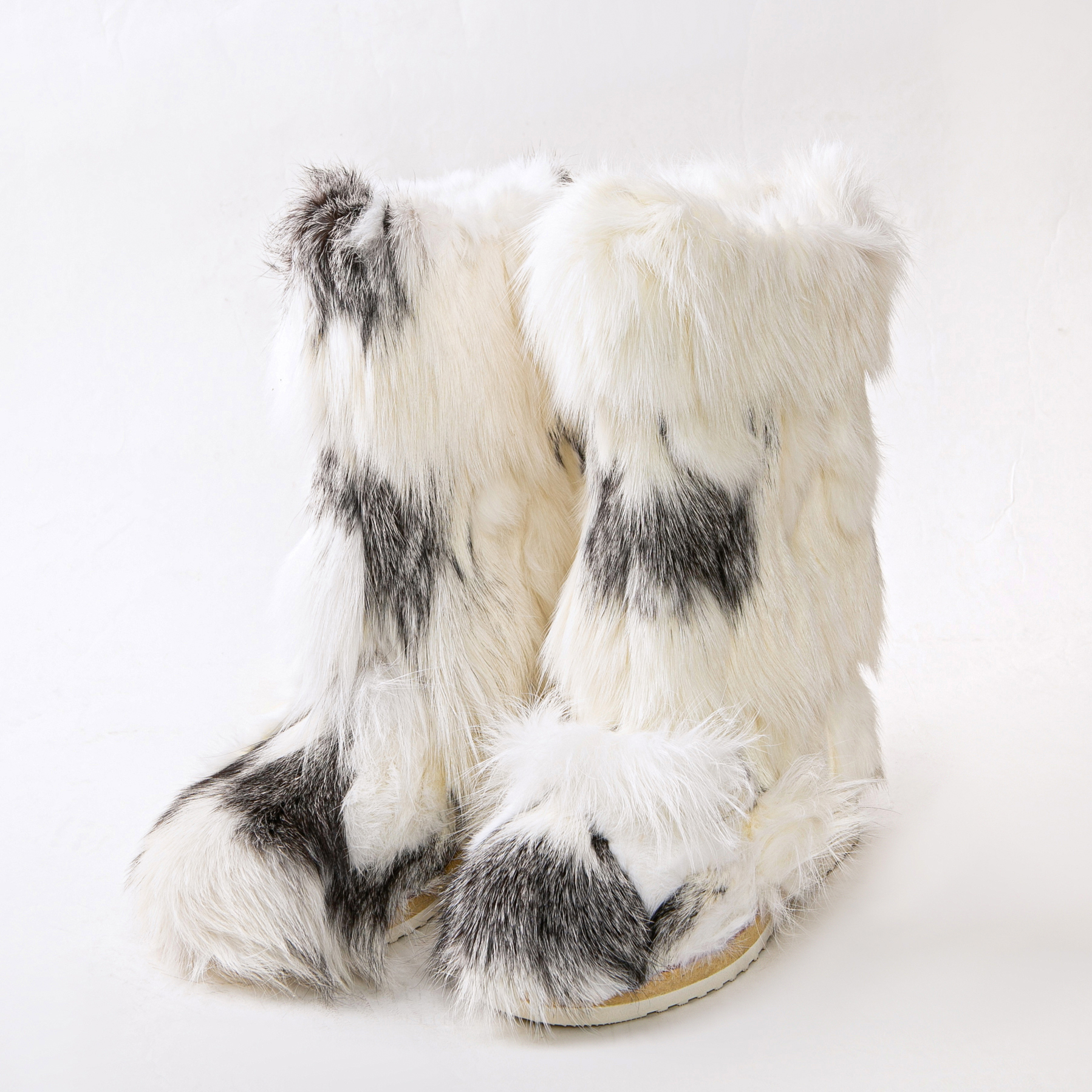 阿娜日白狐女士高筒女款雪地靴抗寒防滑轻便白色时尚潮流冬季雪