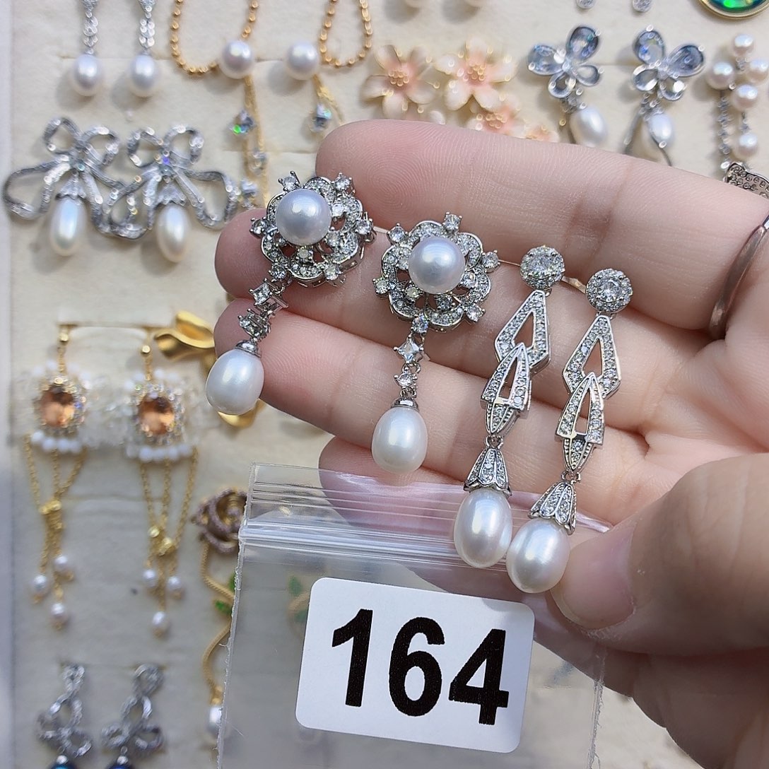 耳饰合金淡水珍珠