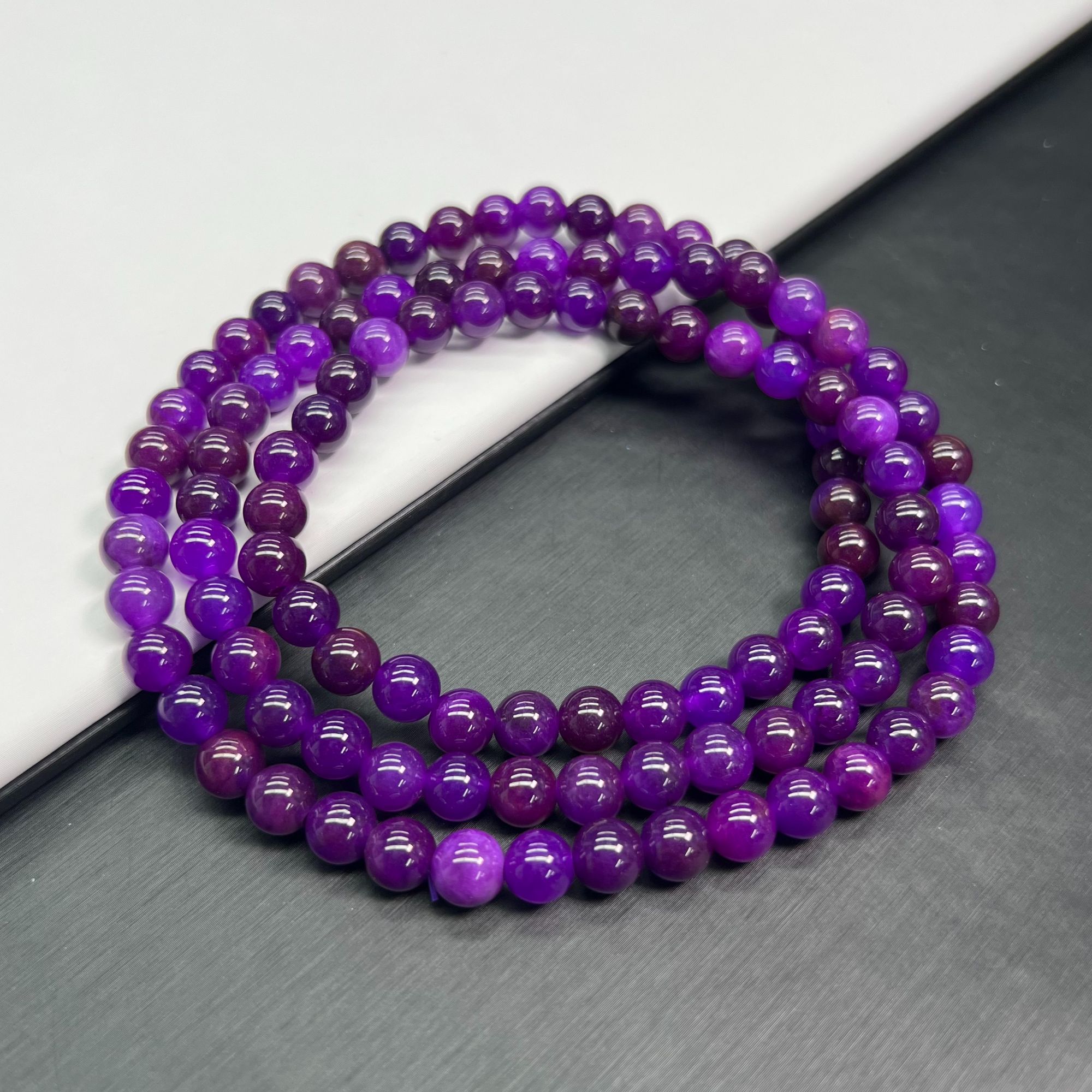 【精品】紫苏108颗链8mm手链百搭 A266