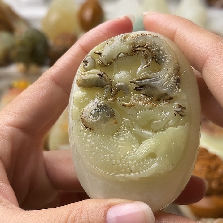 石材古青石不退换鱼