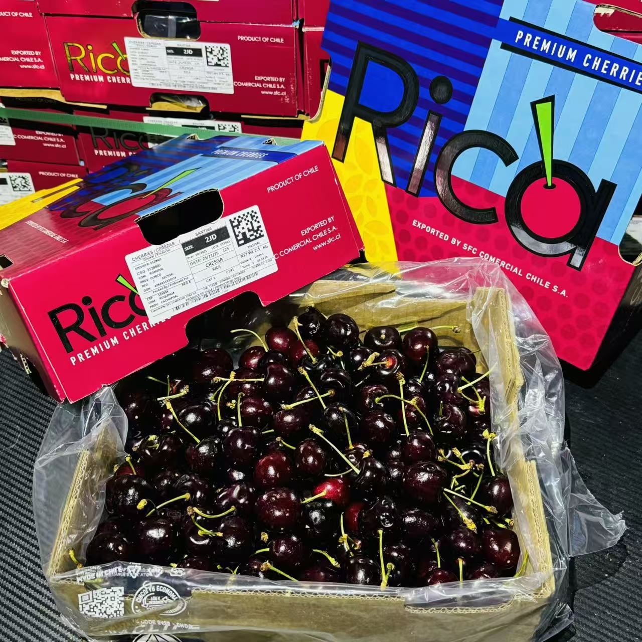 【乐鲜果园】智利海运桑提娜车厘子2J进口新鲜樱桃 内附果径卡