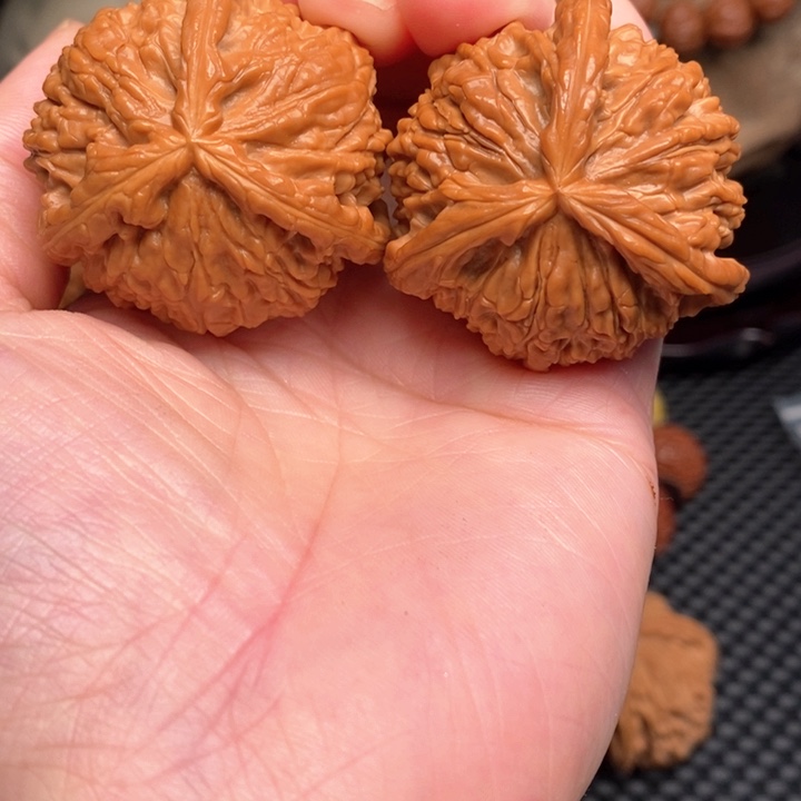 文玩核桃把件白奔