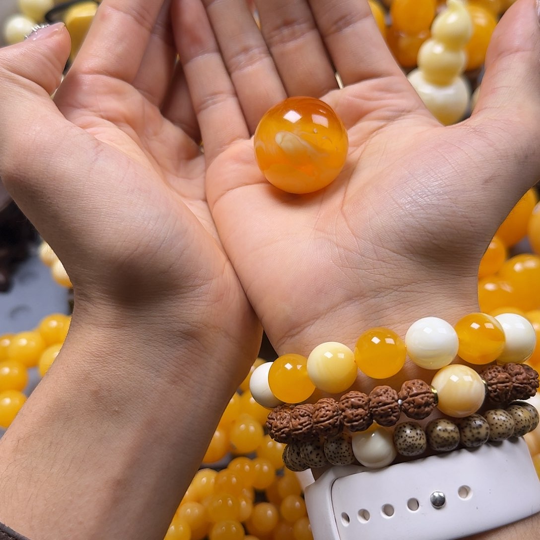 蜜蜡珠宝奇石未镶嵌32mm