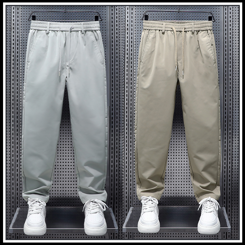 奥派鲨秋季新款休闲锥形九分裤男士2025百搭爆款潮流宽松直筒长裤